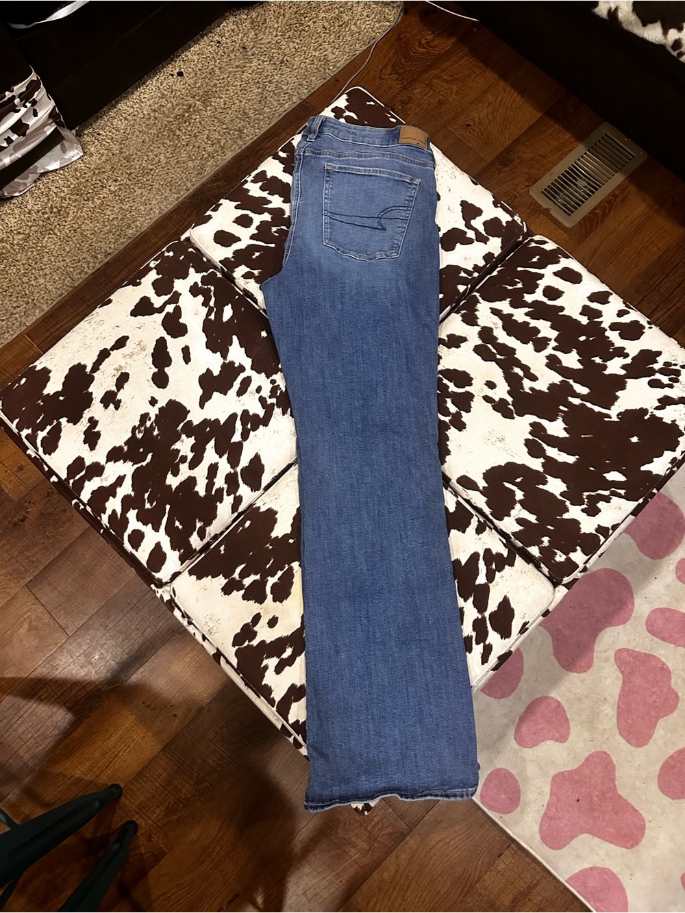 American Eagle Outfitters Women's Wide Leg Jeans - Medium Blue - Picture 4 of 7